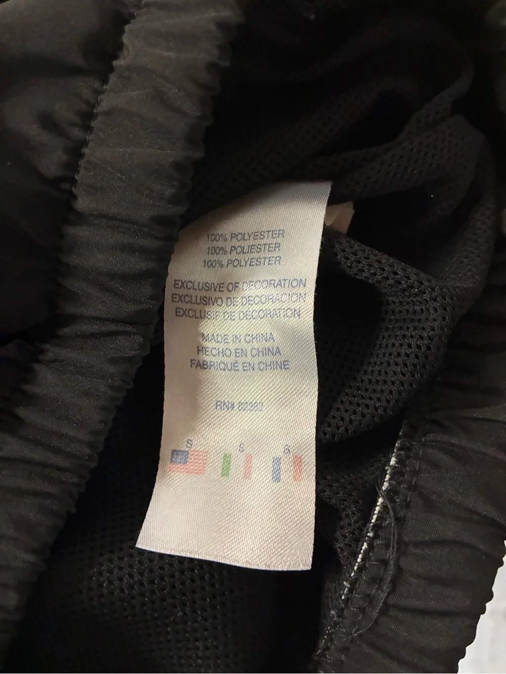 Champion Kids Black Windbreaker Pullover with Logo (S)